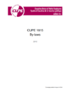 screenshot of the cover of the CUPE 1615 By-laws, last updated in 2019